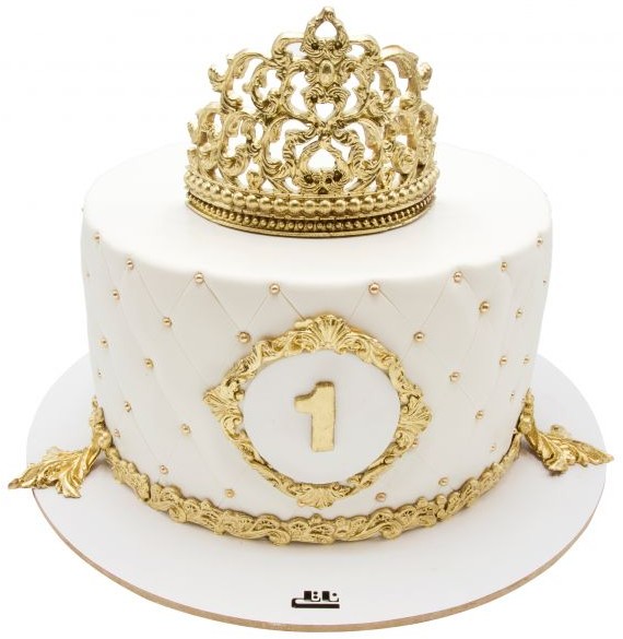 کیک تولد دخترانه ملکه سپیدی (BB302) | قنادی ناتلی