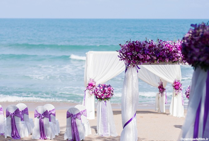 برگزاری مراسم عروسی در دریا و ساحل | تشریفات عروسی در لب دریا
