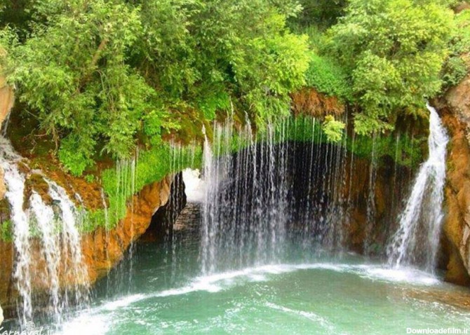 آبشار آب ملخ شاهکار طبیعت اصفهان+تصاویر
