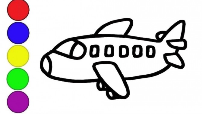 عکس هواپیما ساده برای نقاشی