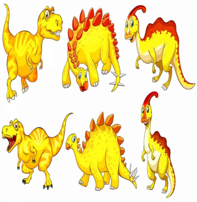 لایه باز طرح کارتونی دایناسور | کاراکتر حیوانات | فایل آوران