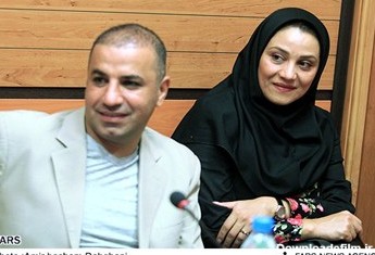 شبنم مقدمی و علی سلیمانی بازیگران سریال سقوط یک فرشته در مراسم تقدیر از عوامل سریال