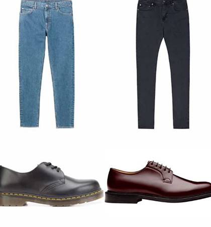 راهنمای انتخاب کفش مناسب شلوار جین مردانه