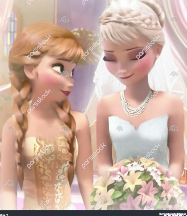 السا در لباس عروس و آنا ساقدوش کارتون فروزن 1665274