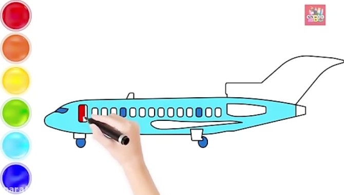 چگونه یک هواپیما بکشیم؟ آموزش نقاشی به کودکان