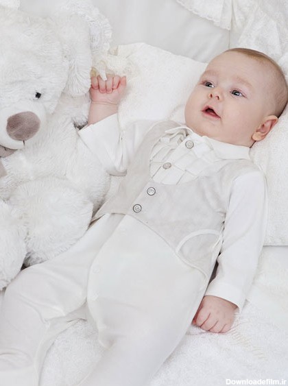 ست لباس سفید نوزاد دختر و پسر