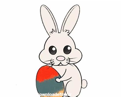۳۰ نقاشی خرگوش کودکانه آسان و زیبای ساده و فانتزی عید سال ۱۴۰۲