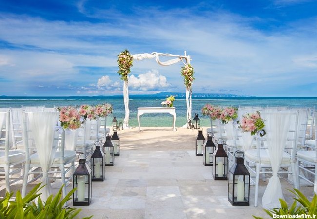 برگزاری مراسم عروسی در دریا و ساحل | تشریفات عروسی در لب دریا
