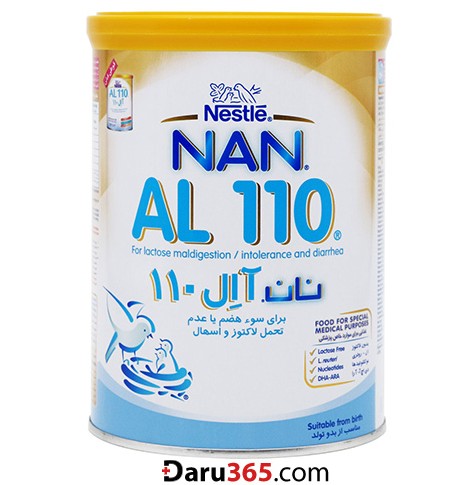 نان آ ال 110 نستله شیرخشک مناسب کودکان با عدم تحمل لاکتوز 400 گرم -