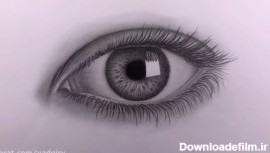آموزش نقاشی سیاه قلم چشم 2