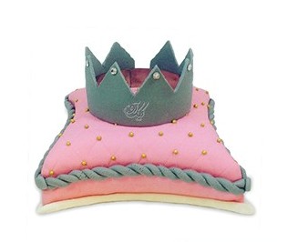 کیک های تولد دخترانه - کیک تاج طوسی صورتی | کیک آف