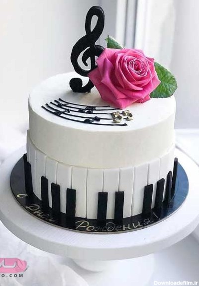 عکس کیک تولد با طرح موزیک