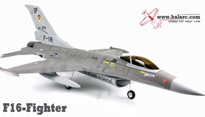 هواپیما کنترلی جت F16 به طول بال 78 سانتی متر و طول بدنه 123 سانتیمتر و وزن پروازی 1 کیلوگرم یکی از بهترین مدلهای اسکیل و پر سرعت می باشد.