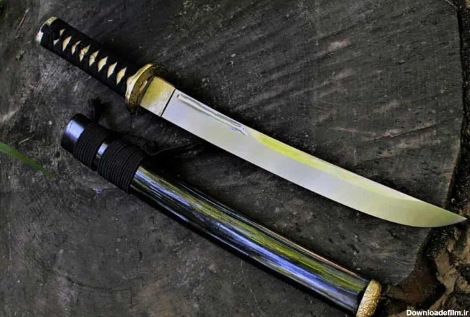 چاقو سامورایی؛ فولادی غلاف دار دست ساز 30 سانتی - آراد برندینگ