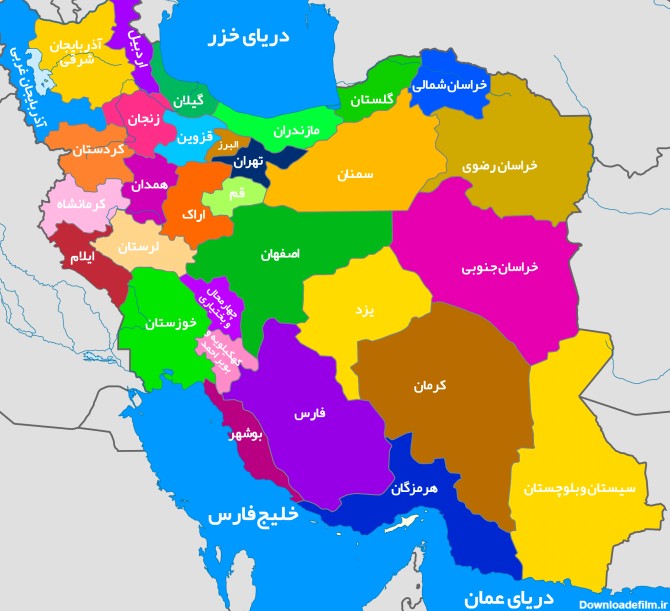 مجموعه عکس نقشه ایران و کشورهای همسایه (جدید)