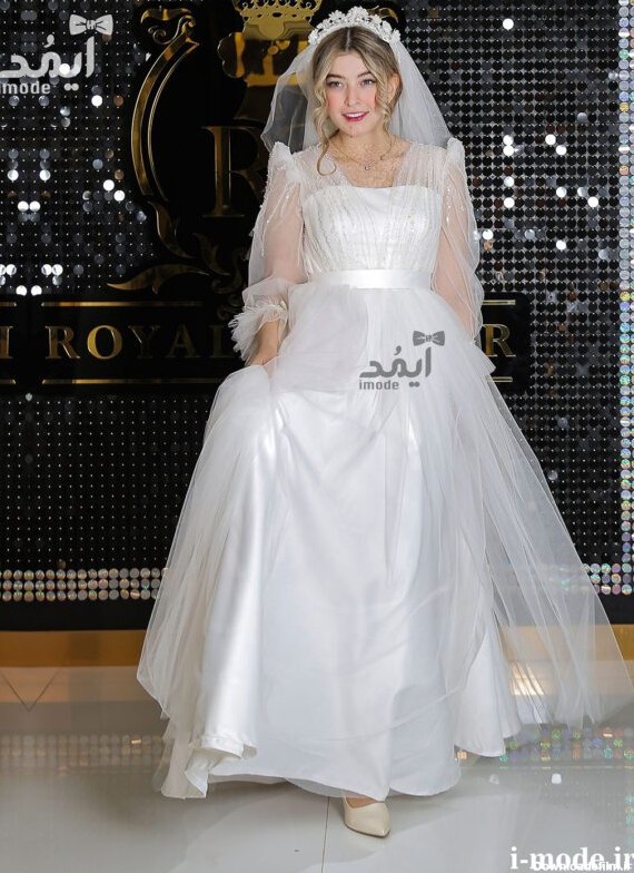 قیمت خرید لباس عقد محضری جدید مدل راشا لباس نامزدی سفید زنانه لباس عقد پوشیده لباس عروس پوشیده زنانه