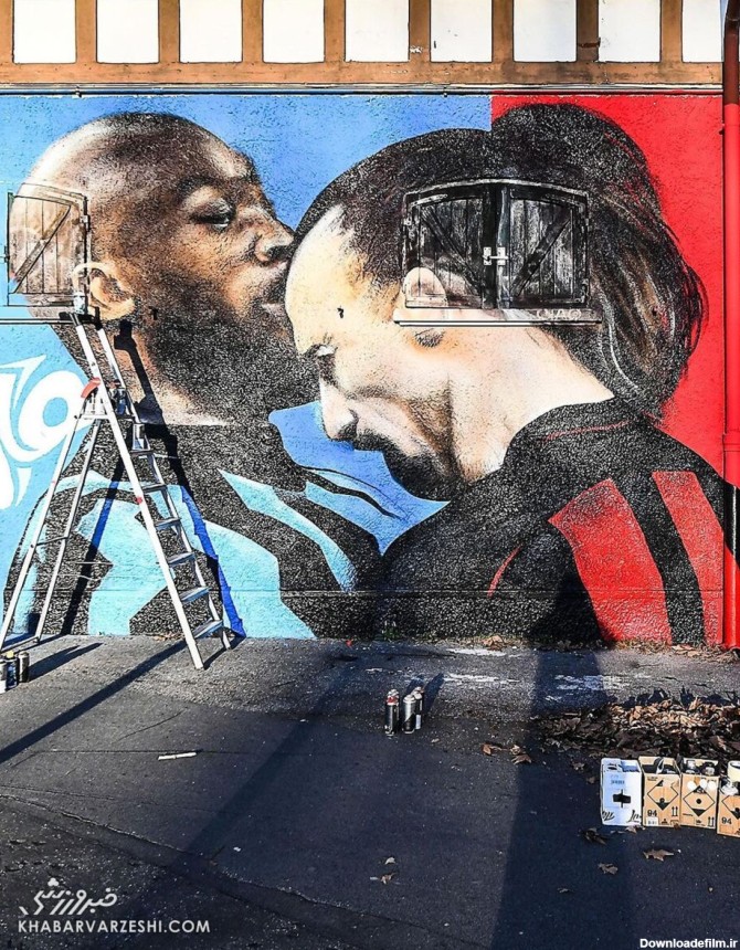 درگیری جنجالی فوتبال نقاشی دیواری شد! +عکس | روزنو