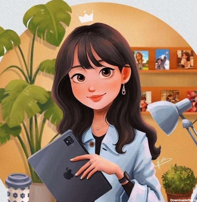 عروسکی عکس پروفایل کارتونی دخترانه