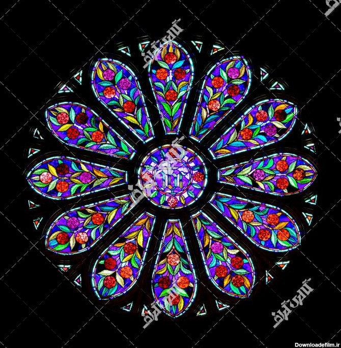 دانلود تصویر با کیفیت پنجره شیشه ای رنگی در کلیسا در ...