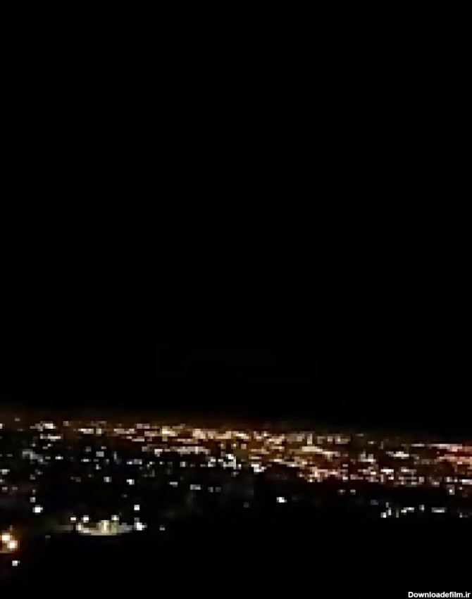 عکس شهر در شب از بالا