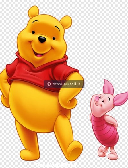 تصویر بدون زمینه کاراکتر کارتونی خرس و خرگوش در pooh