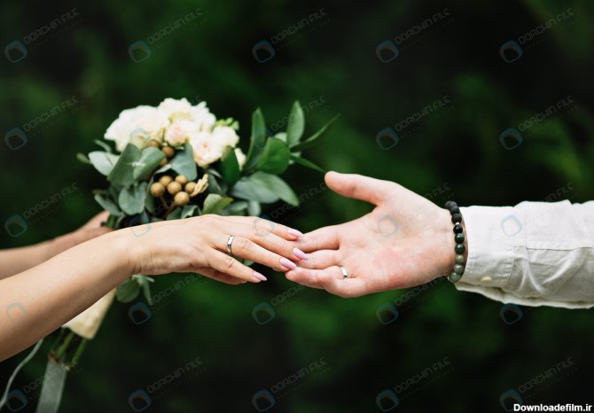 عکس دست عروس و داماد با حلقه - مرجع دانلود فایلهای دیجیتالی