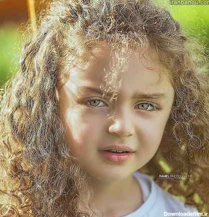عکس دختر بچه چشم رنگی ایرانی