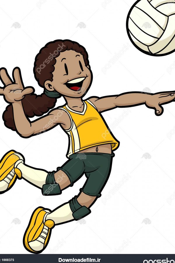 عکس کارتونی والیبال دخترانه