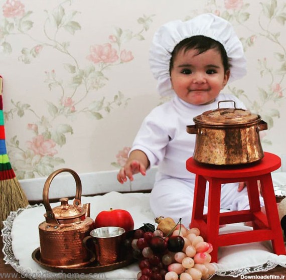 40 ایده عکس نوزاد با تم آشپزی +ویدیو آموزشی - مجله چند ماهمه