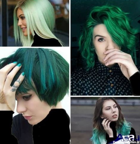مدل رنگ موهای سبز