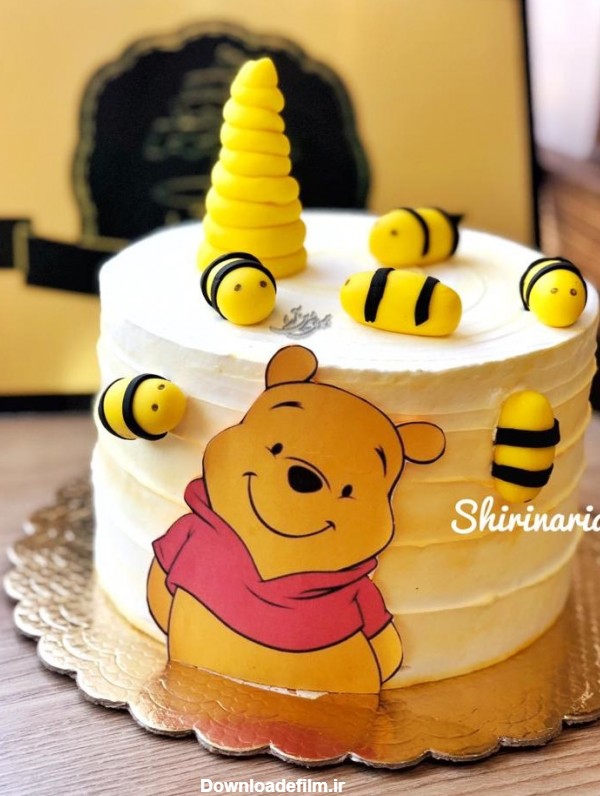 کیک تولد خرس بامزی - قنادی شیرین آریا - سفارش کیک و شیرینی در کاشان