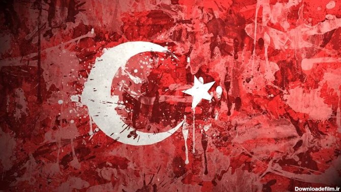 عکس پرچم ترکیه با گرگ
