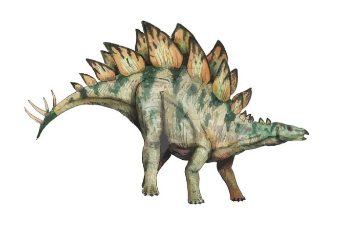 دانلود طرح نقاشی دایناسور تیغ دار