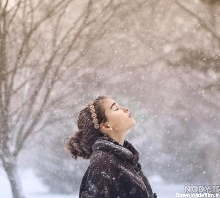 عکس فیک دختر در برف
