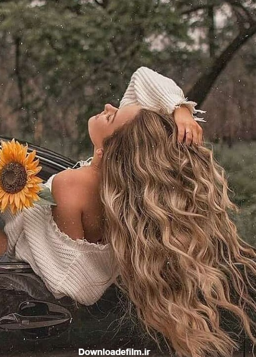 عکس دختر برای پروفایل با گل
