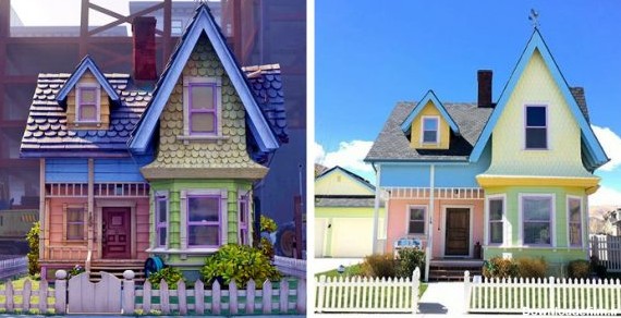 معماری خانه‌هایی که از کارتون ها کپی‌برداری شده است +تصاویر