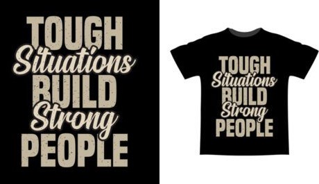 دانلود موقعیت های سخت ساخت افراد قوی تایپوگرافی طرح تی شرت