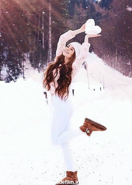 مدل عکس گرفتن با برف