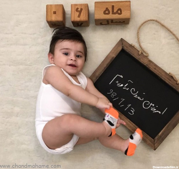 ایده های مناسب برای عکس شش ماهگی نوزاد - مجله چند ماهمه
