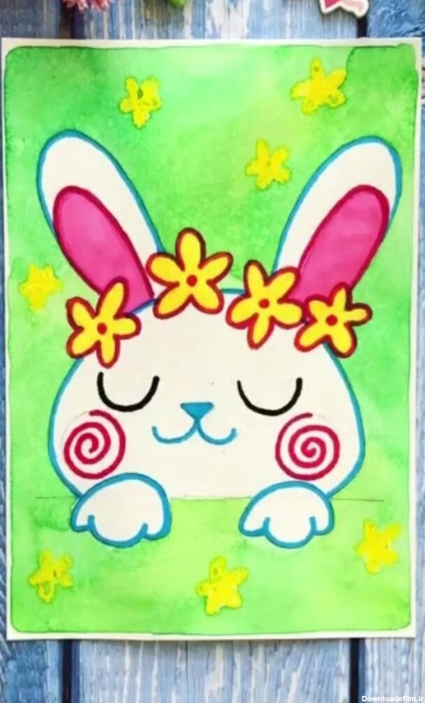 نقاشی فانتزی خرگوش کیوت