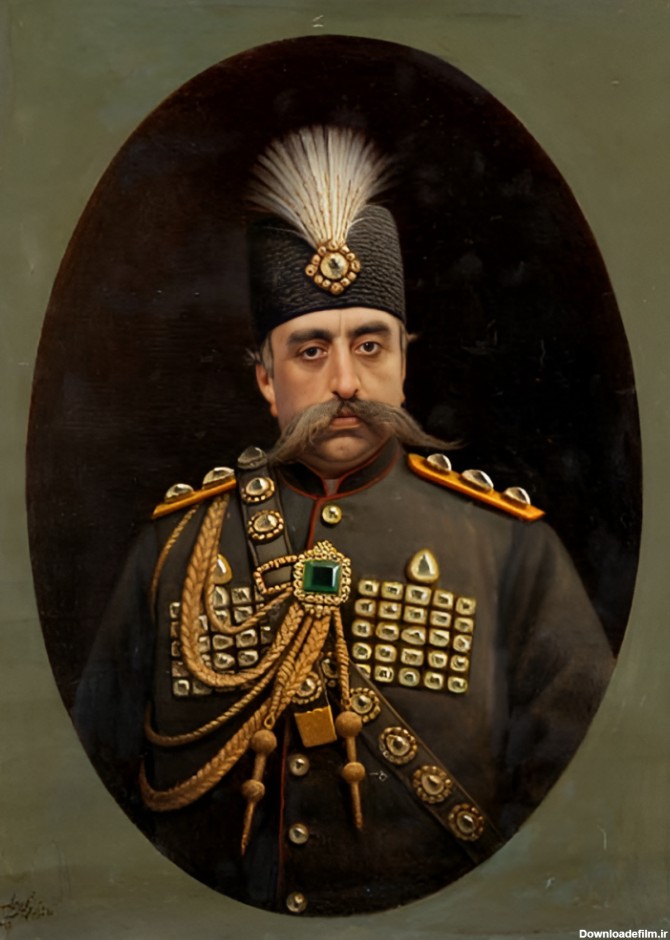 پرتره کمتر دیده شده از تصویر رنگی شده مظفرالدین شاه قاجار!