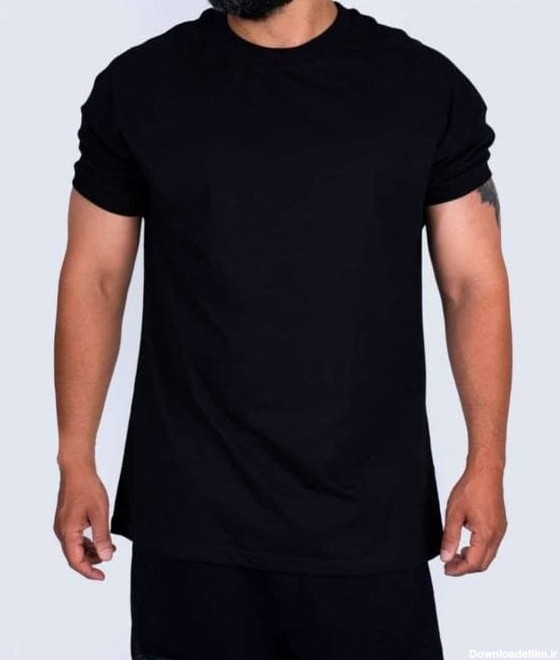 خرید اینترنتی تیشرت مردانه مشکی ساده نخ پنبه به قیمت 440 هزار تومان