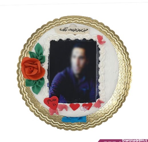 چاپ عکس روی کیک - کیک تصویری قلب و پروانه | کیک آف