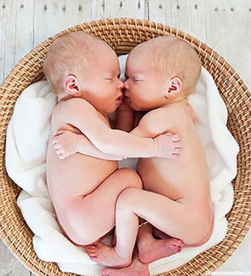 عکاسی از نوزاد دوقلو - آتلیه بارداری ، نوزاد و کودک فرزند پاک