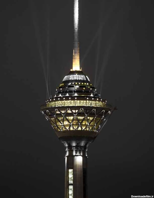 دانلود تصویر باکیفیت برج میلاد در شب | تیک طرح مرجع گرافیک ایران