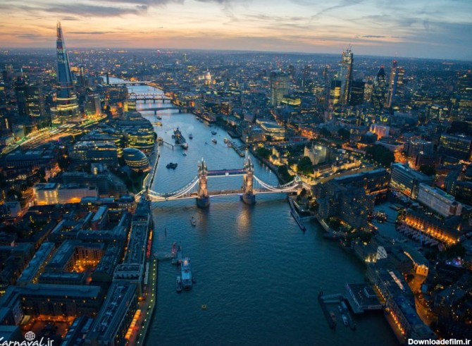 عکس های هوایی از لندن | تماشای شهر از نمایی متفاوت ☀️ کارناوال