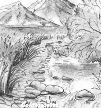 مدل طبیعت و منظره برای نقاشی سیاه قلم