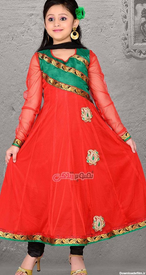 مدل لباس هندی دخترانه , پیراهن هندی بچگانه