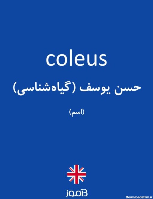ترجمه کلمه coleus به فارسی | دیکشنری انگلیسی بیاموز