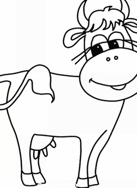 تصاویر و الگوهای نقاشی گاو بامزه و جالب برای کودکان